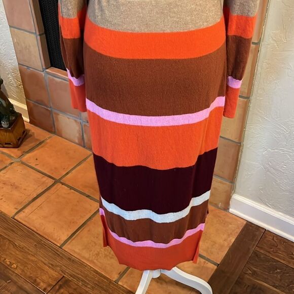 Charter Club Cashmere Striped Multicolor Midi Dress, size S - Picture 8 of 12